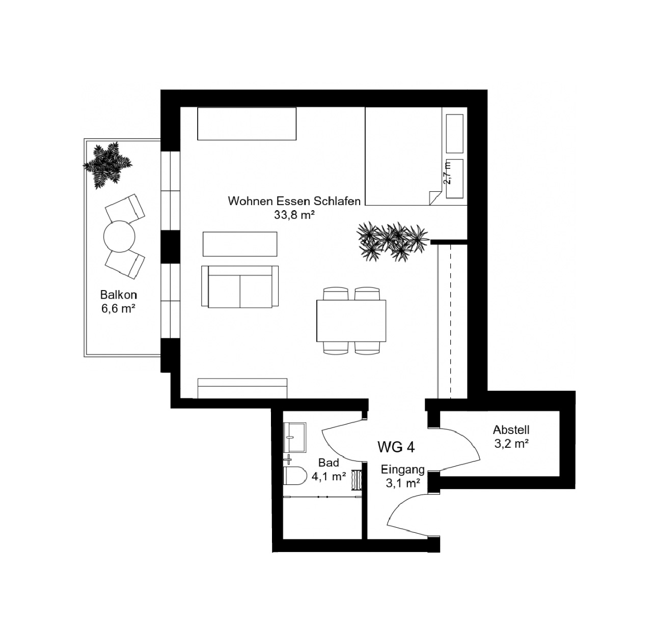 Apartment with 1 rooms