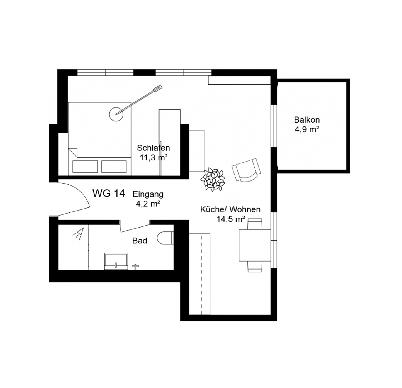 Apartment with 1 rooms