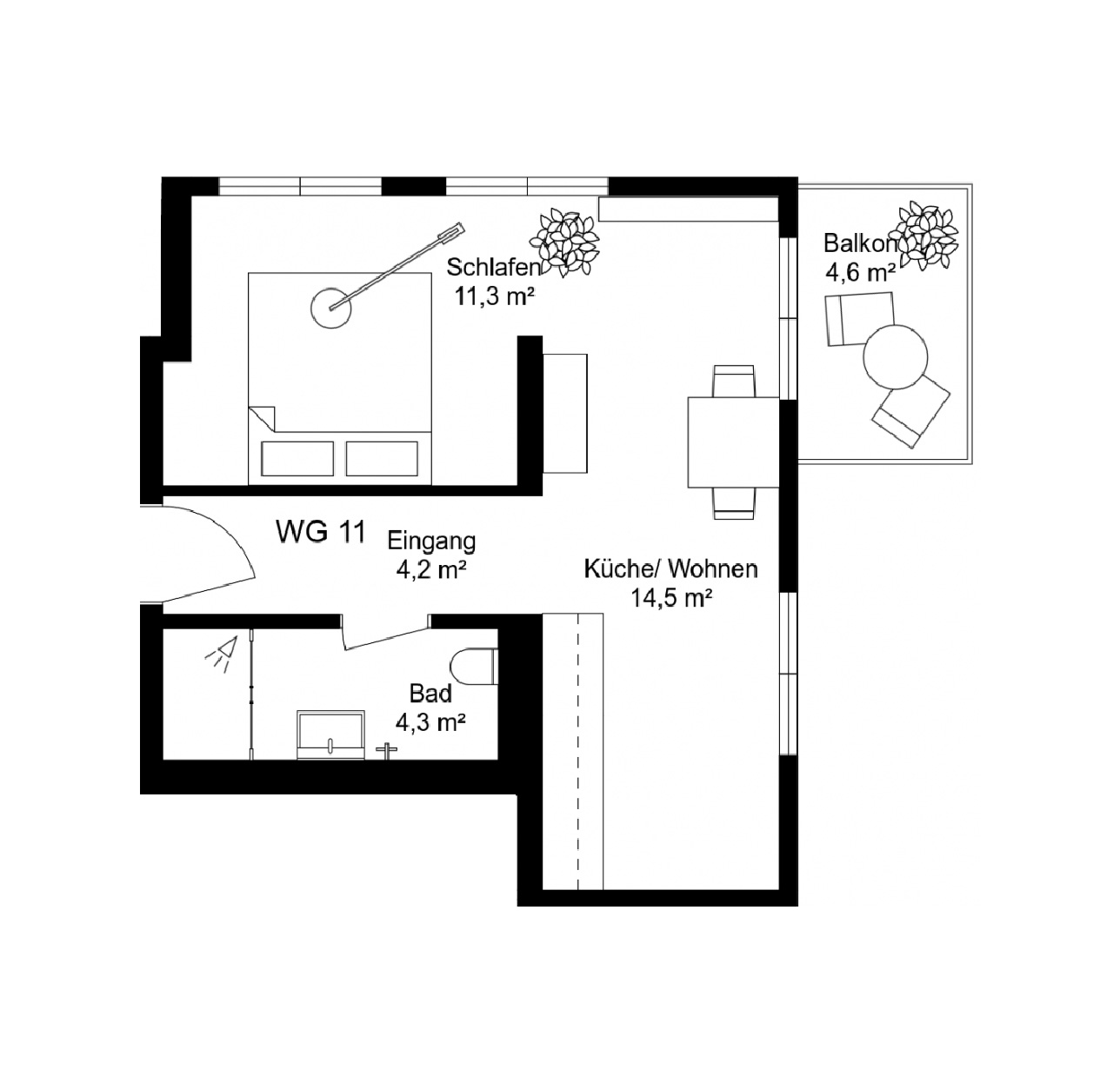 Apartment with 1 rooms