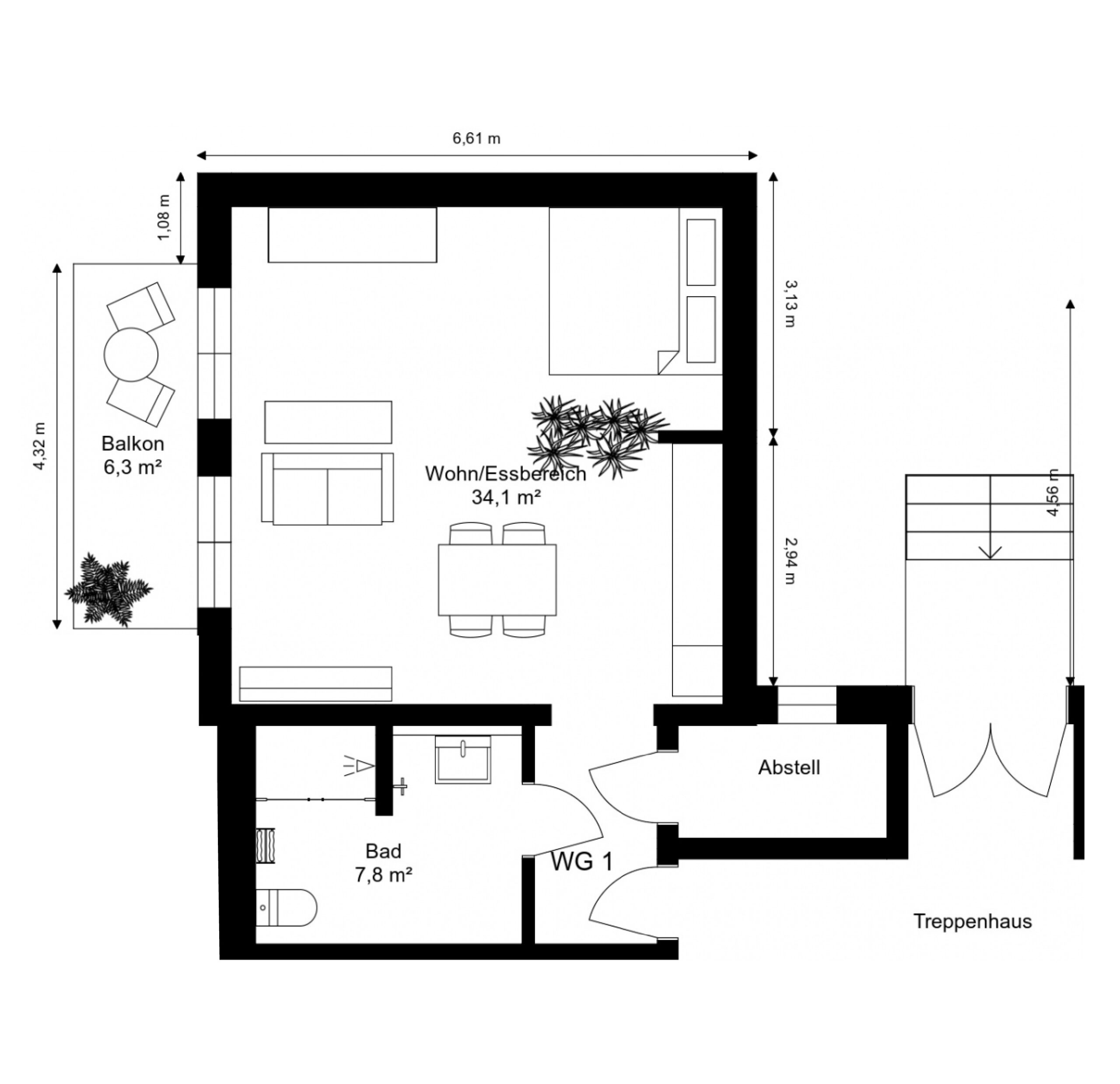 Apartment with 1 rooms